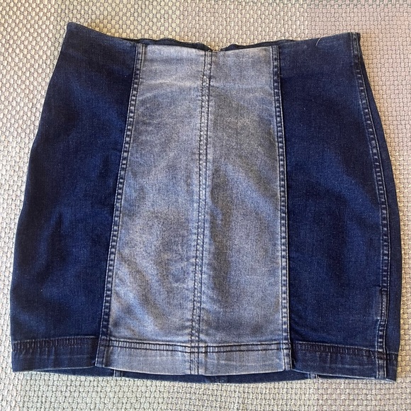 Free People Dresses & Skirts - NWOT Free People Denim Colorblock Mini Skirt